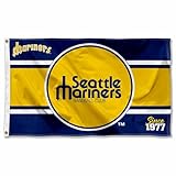 WinCraft Seattle Mariners Retro Vintage Throwback 3x5 Foot Grommet Banner Flag