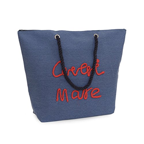 Enrico Coveri Borsa Mare Tessuto con Manico