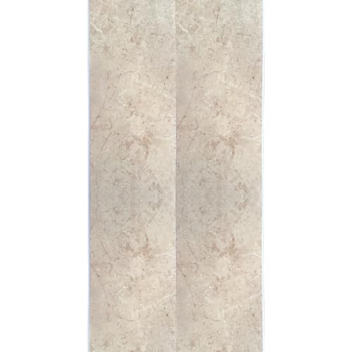 Image of Built Right Bathroom Cladding Pack of 4, 8mm x 250mm x 2700mm, Waterproof Wall Splash Panels, Tongue & Groove Shower Wall Panels for Bathroom, Wet Room & Shower Enclosure, Covers 2.7m², Sand Marble