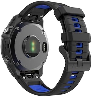 MoKo Watch Strap Compatible with Garmin Fenix 7/7 Pro/6/6 Pro/5/5 Plus/Forerunner 965/955/945/935/Approach S60/Instinct, Soft Silicone Band Quick Release Replacement Sport Wristband