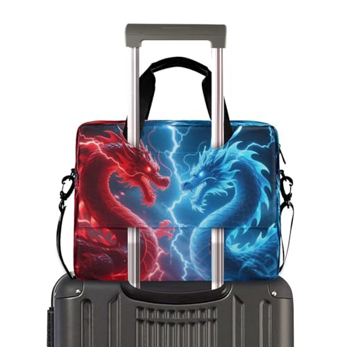 Funda para portátil ALAZA con diseño dragón azul y rojo miniatura 3