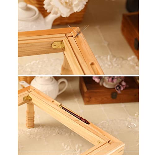 Este Soporte para Bastidor de Bordado, Bastidor de Mesa de Madera de Haya con Patas de Soporte para Manualidades de Costura y Bordado