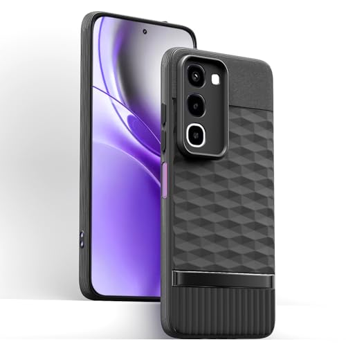 Image of Pikkme Back Cover for Realme P4R 5G Camera Protection 3D Hexa Cube Design Silicone Protective Bumper Case (Black)
