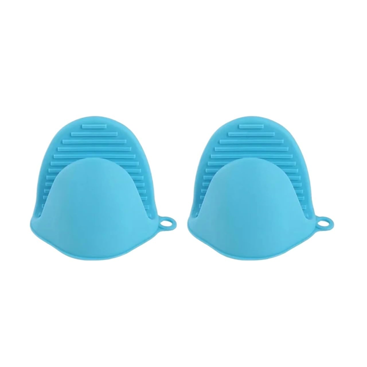 2Pcs Oven Gloves Silicone Heat Resistant Cooking Pinch Mitts Potholder for Kitchen & Baking(Blue)