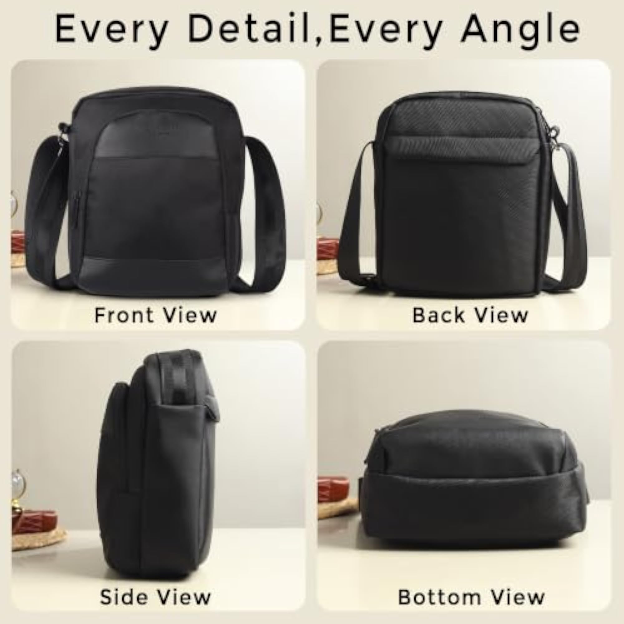 Men's Premium Water-Resistant Crossbody Sling Bag with Adjustable Strap