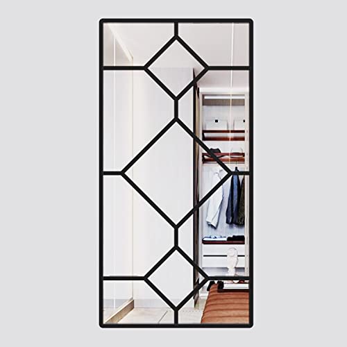 Wonstart Decorative Mirrors For Wall Decor With Metal Frame, Modern Rectangular Wall Mirrors Decorative Window Mirror Black，Hangs Horizontally Or Vertically 30'' X 15'' #TOP2