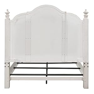Liberty furniture industries farmhouse reimagined queen poster bed w65 x d89 x h64 white  urban country home decor