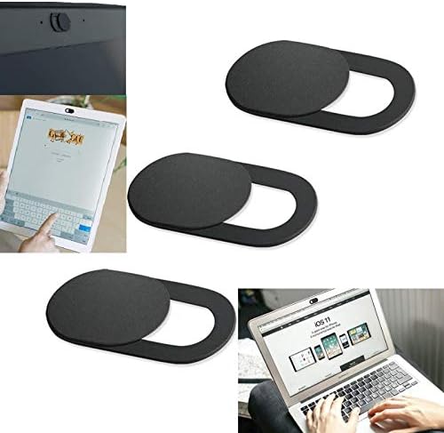 3 Pack Webcam Cover Slimline Glue on for Laptop, iPad, Tablet, Galaxy, Phone, Desktop, Smartphone, Security Camera Shutter