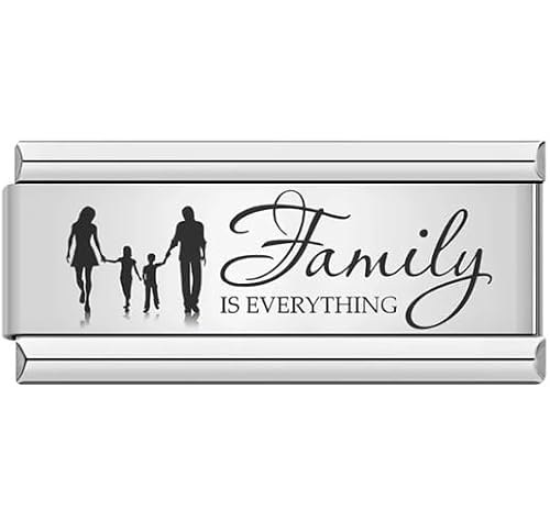 Image of Superlink Italian Style Charm Links | fit all classic 9mm Italian Style Charms Bracelet (Family is Everything)