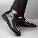 Men's Genuine Leather Low Heel Dress Chelsea Ankle Boots Fashion Side Zipper Comfort Cap Toe Non-Slip Block Heel Winter Warm Boots Formal Business Wedding Evening Monk Strap Chukka Boots (Black Velvet,11.5)