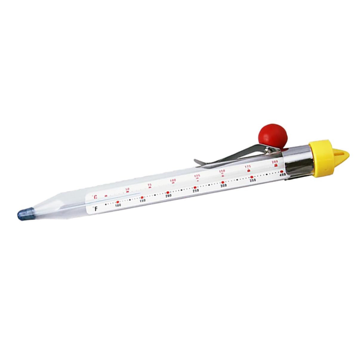 Glass Kitchen Thermometer for Baking Candy, Clip on Pot