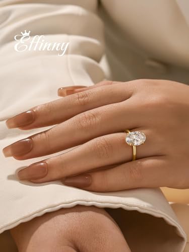 3.5 Carat Elongated Oval Cut Engagement Ring for Women,925 Sterling Silver Solitaire Promise Ring4