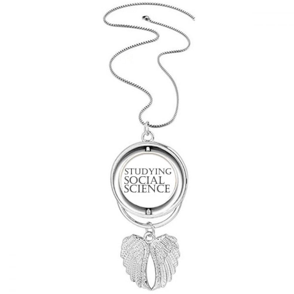 Collier ailes d'ange sciences sociales avec pendentif durable - 4