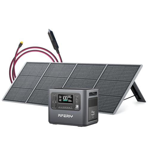 AFERIY Solargenerator 2400W mit 200W Solarmodule, 2048Wh Tragbare Powerstation (4800W Peak), LiFePO4...
