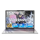 Tuonoyee 2025 Latest 15.6''Laptop Computer Windows 11, Intel i7-6500U Laptop 32GB RAM 1TB SSD, FHD IPS Display & Backlit Keyboard, Webcam, Fingerprint Unlock, 5G Wi-Fi, BT5.2, HDMI, USB3.0