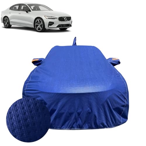 Image of Car Cover for Volvo S60 (2011-2022) | 100% Waterproof Cover with Reflective Mirror Pockets | Dustproof, Scratchproof, Heatproof Volvo S60 Car Cover |Soft Cotton Lining| Blue