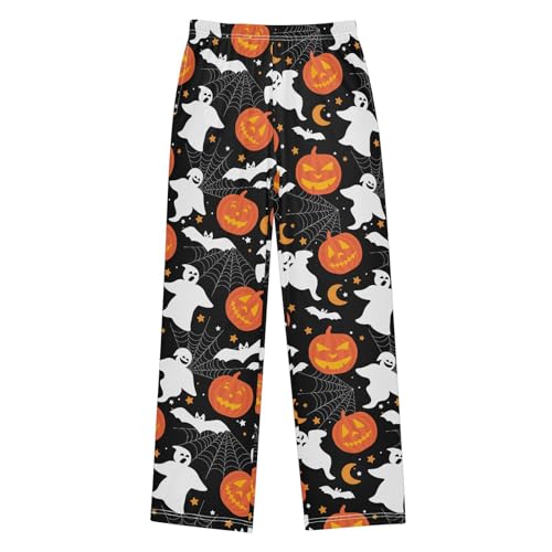 ZZXXB Halloween Devil Cobweb Boys Long Pants Soft Trousers