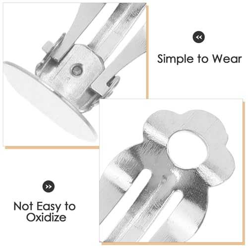 Base para pendientes de 12 mm plana y redonda: componentes de joyería diy sin perforar 4