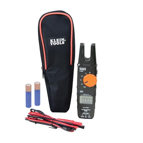 Klein Tools CL360 CL360 Electrical Tester, Open Jaw Fork Non-Contact Voltage Meter with TRMS Technology, with Case, Test Leads and Batteries by KLEIN TOOLS - Used condition - US$57.84