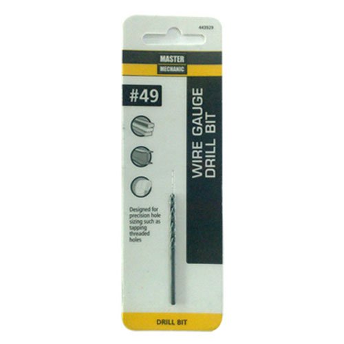 Master Mechanic #49 2" Wire Gauge Drill Bit with Black Oxide Coating