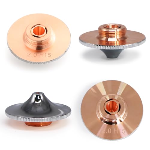 5PCS Laser Nozzles O.D.32mm H15 M11 Ray-tools Chrome Plated Single/Double High Speed Layer Nozzle For Fiber Engraving Cutting Head Laser Welding Nozzle (D32-Double, Caliber 2.5mm)
