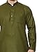 ITOS365 Men Cotton Blend Kurta Pyjama Set Party Fashion Regular Ethinic Wear Indian Dress Gift for Men Mehndi Large