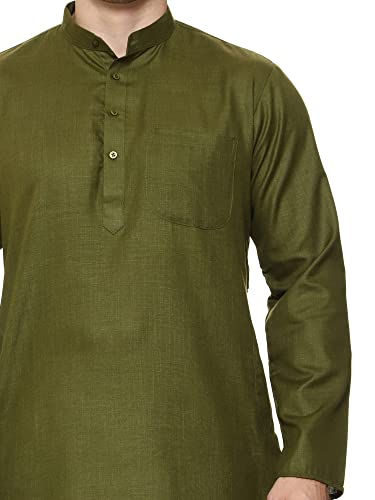 Image of ITOS365 Men Cotton Blend Kurta Pyjama Set Party Fashion Regular Ethinic Wear Indian Dress Gift for Men
