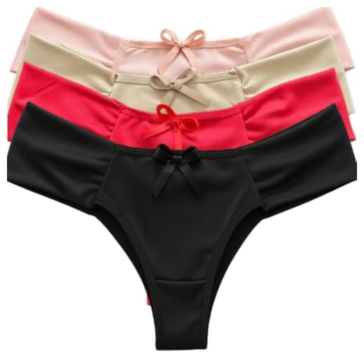 Kit 4 Calcinha Tanga Fio Duplo Confortável Modela Bumbum (BR, Alfa, M, Regular, Variadas)