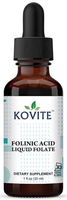 Kosher Folinic Acid 400 mcg Drops Alcohol Free - 1 oz. 100% Vegetarian product thumbnail 2