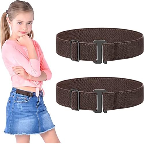 Pack of 2 Invisible Elastic Belt Stretch Nobuckles Belt for Women Men Student Adjustable Waiststrap for Jeans Pants2