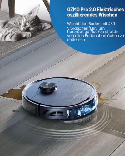 Foto von ECOVACS DEEBOT T9 AIVI Saugroboter mit Wischfunktion (3000Pa AIVI Menschen-/Hindernisvermeidung (DEEBOT T9AIVI)