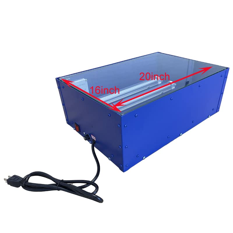 TECHTONGDA UV Exposure Unit LED Light Screen Printing Plate Making Exposing Area 20x16 Inches