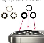 3pcs/Set Retour caméra verre de remplacement pour iPhone 15 Pro Max 6.7inch Remplacement de l'objectif de la caméra avec l'adhésif pré-isolé + Kit d'outils de réparation, anti-dérapant & imperméable