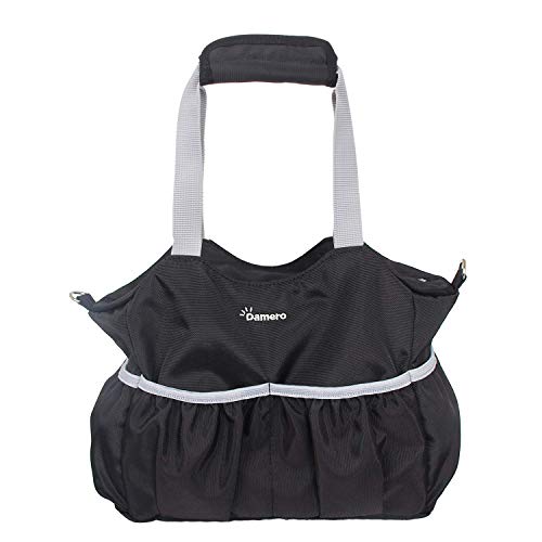 Damero Diaper Bag Nappy Tote Organizer Bag Pouch with Multiple Pockets and Stroller Straps (Black)