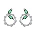 Produktbild Vi.yo Ohrringe Damen Ohrringe Schmuck Ohrringe Spielzeug Ohrringe Kleine runde Ohrringe mit frischem grünen Blatt, Legierung, 12mm, Grün