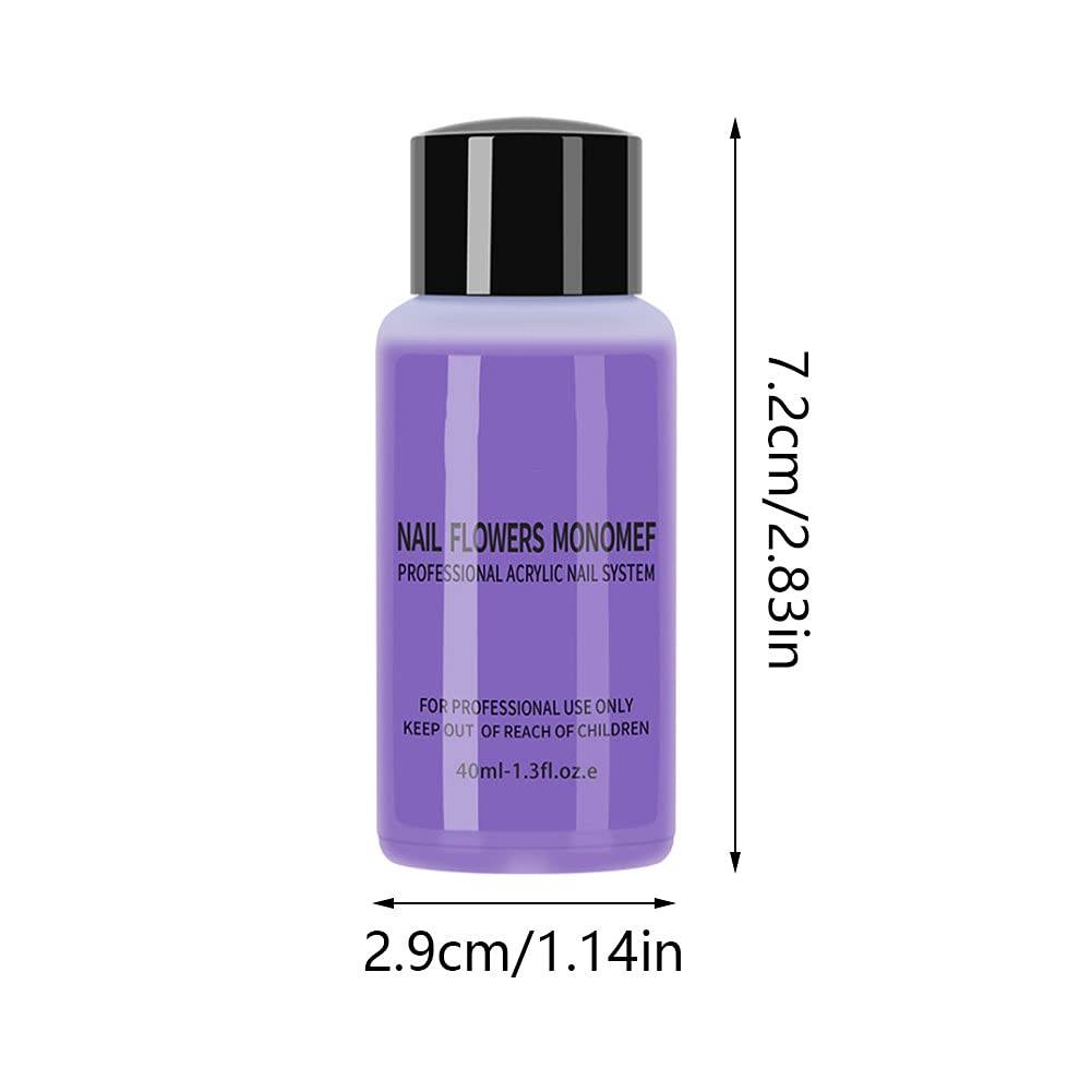 1PC Acrylic Nail Liquid Monomer Non-Yellowing Manicure Crystal Powder Carving Fluid 40ml