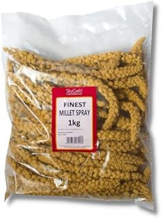 SKYGOLD Finest Millet Spray for Birds 1kg - Small Parrot & Budgie Treats, Balanced & Healthy Cage & Aviary Millet for Budgies