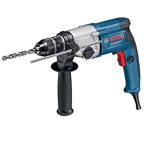 Image of Bosch Professional 2-Geared Rotary Drill GBM 13-2 RE (110 V, with 2-Speed Gearbox, incl. keyless Chuck, Auxiliary Handle, Depth Stop)