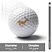 Gazelle Animal African Antelope Practice Golf Ball Realistic Feel and Long Lasting Limited Training Balls Gifts for Men Women