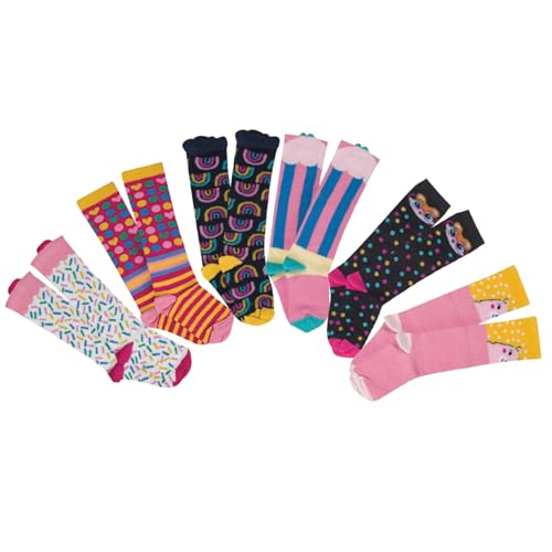 Kit 3 Pares de Meias Menina Cano Alto Infantil Galochita Conforto Estilo Anatômica 70% Algodão 28% P