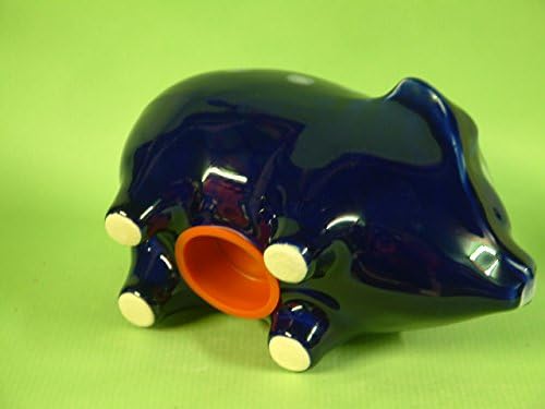 Piggy Bank glazed in cobalt blue made in our pottery