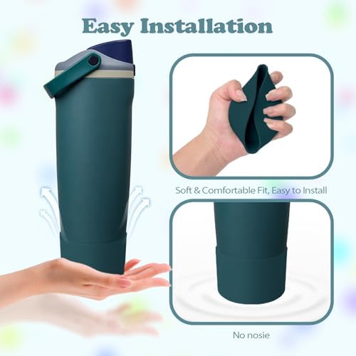 Kaitiaki Silicone Boot for Owala 30oz & 40oz FreeSip Sway Bottles & Tumblers - Non-Slip, Scratch-Resistant, Stability Enhancer, Available in 12 Colors (Denim) — view 3