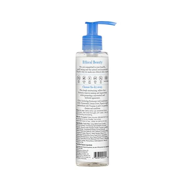 Derma E Hydrating Gentle Cleanser with Hyaluronic Acid â Moisturizing Facial Cleanser Tones, Moisturizes & Improves Skin Texture â Gently Exfoliating Face Wash, 6 fl oz
