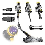LIVOWALNY Cordless Vacuum Cleaner Compatible with DeWalt 20V Battery, 350W Brushless 40kPa, 180° Flex Wand, 0.8L Double Dust Cup, LED Floor Brush for Hardwood & Carpet (Battery Not Included)