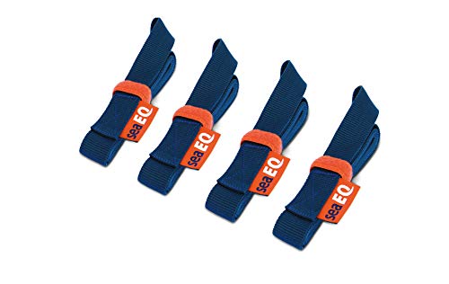 seaEQ YACHTSPORT EQUIPPED Lot de 4 connecteurs de Voile, en Fer et en Voile, SR 2400 Bleu