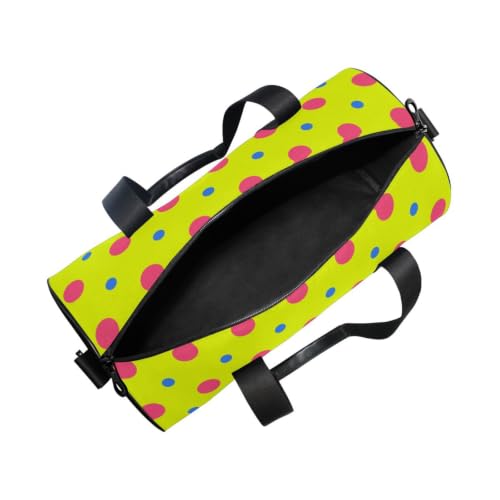Bolsa de deporte redonda con compartimento interno de lona flexible 5