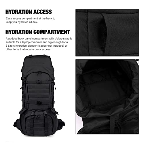 Foto von Mardingtop 65L Rucksack Taktischer Rucksack Wanderrucksack Trekkingrucksack YKK Zipper mit der großen Kapazität