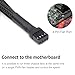 Gavemi 2-Pack Fan Splitter, 4 Pin PWM Fan Splitter Cable PC Case Fan Header Splitter fo Computer 4 Pin or 3 Pin Cooling Fan, 12 Inches (Fan Splitter- 3 Way)