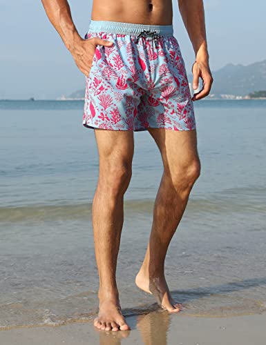 Nonwe Men's Swim Trunks with Compression Liner Quick Dry 2 in 1 Board Shorts Swimwear3
