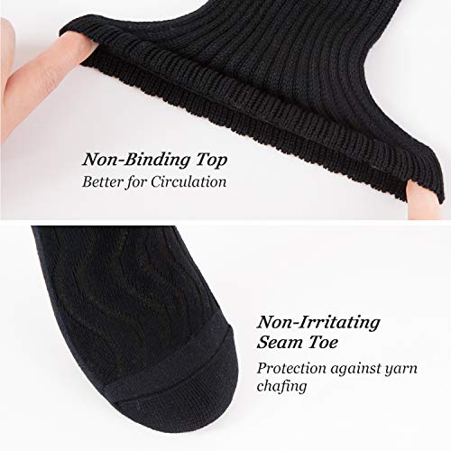 +MD Bamboo Cushioned Non-binding Diabetic Crew Socks #TOP10